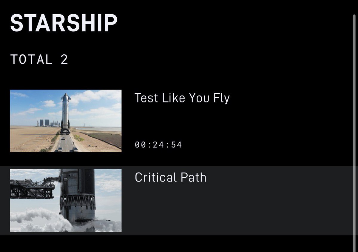 ControlMision's tweet photo. Agarraos fuerte porque @SpaceX está a punto de publicar el segundo capitulo de su serie documental de Starship. Se va a llamar “Critical Path” y es muy probable que salga en las próximas horas. 
Ya estoy esperando para reaccionarlo 🔥 https://t.co/oXNAoxZ4N5