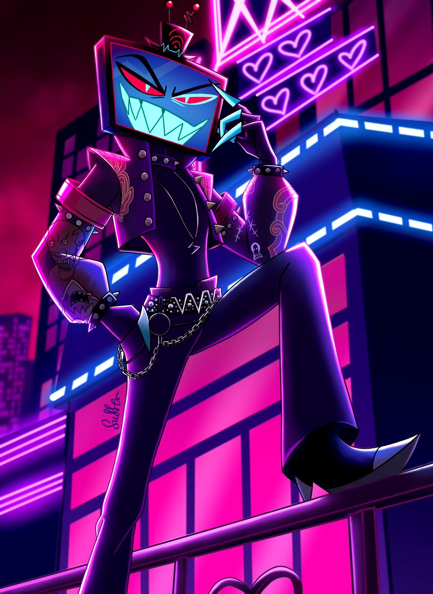 ILetThemSuffer's tweet photo. This new outfit makes me feel something.   

Here he is, as promised.

#VoxHazbinHotel #TheVees #HazbinHotel https://t.co/0QyXgeTqgH