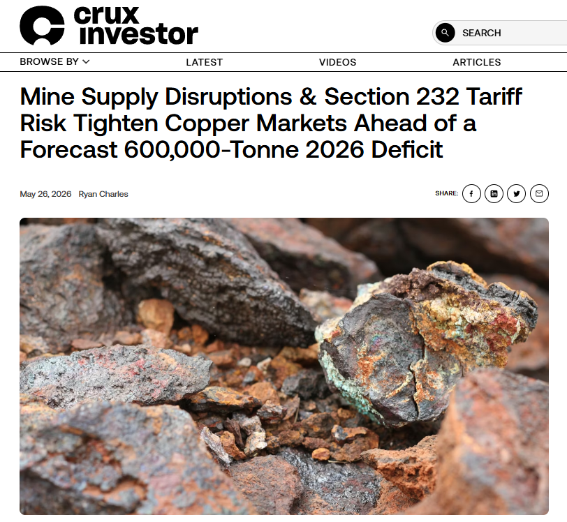 JustinM33247688's tweet photo. Yo copper-cycle watchers, the number that stopped me was 600,000 tonnes.

Morgan Stanley now sees a 600K-tonne refined copper deficit in 2026, the largest in more than two decades. J.P. Morgan sees 330K tonnes, while the International Copper Study Group swung from a projected 209K-tonne surplus to a 150K-tonne deficit in just seven months.

That is a violent change in the supply picture.

Chile’s March output fell 9.04% YoY to 434,314 tonnes. Codelco dropped 10%, Escondida fell 15.75%, and Collahuasi declined 10.8%. At the same time, Grasberg’s full restart slipped to 2028, while Kamoa-Kakula continues dealing with recovery issues and sulfuric acid constraints.

This is why I keep $NRED / $NREDF on my screen.

NovaRed is working the discovery layer before the deficit gets even harder to solve: 16,078 hectares at Wilmac in BC, copper-gold-platinum potential, and MetalCore AI using 4.1M+ records to improve target selection.

The deficit is already showing up in institutional forecasts. The next supply still has to be found.

NFA
