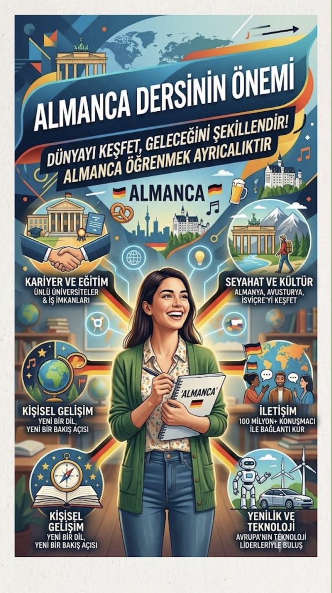 almogrtmn's tweet photo. Her okulda Almanca dersi olmalı. Her öğrencinin ikinci yabancı dil öğrenme hakkı vardır.

@tcmeb @Yusuf__Tekin
#AlmancaZorunluOlsun https://t.co/AU7F5RoBfA