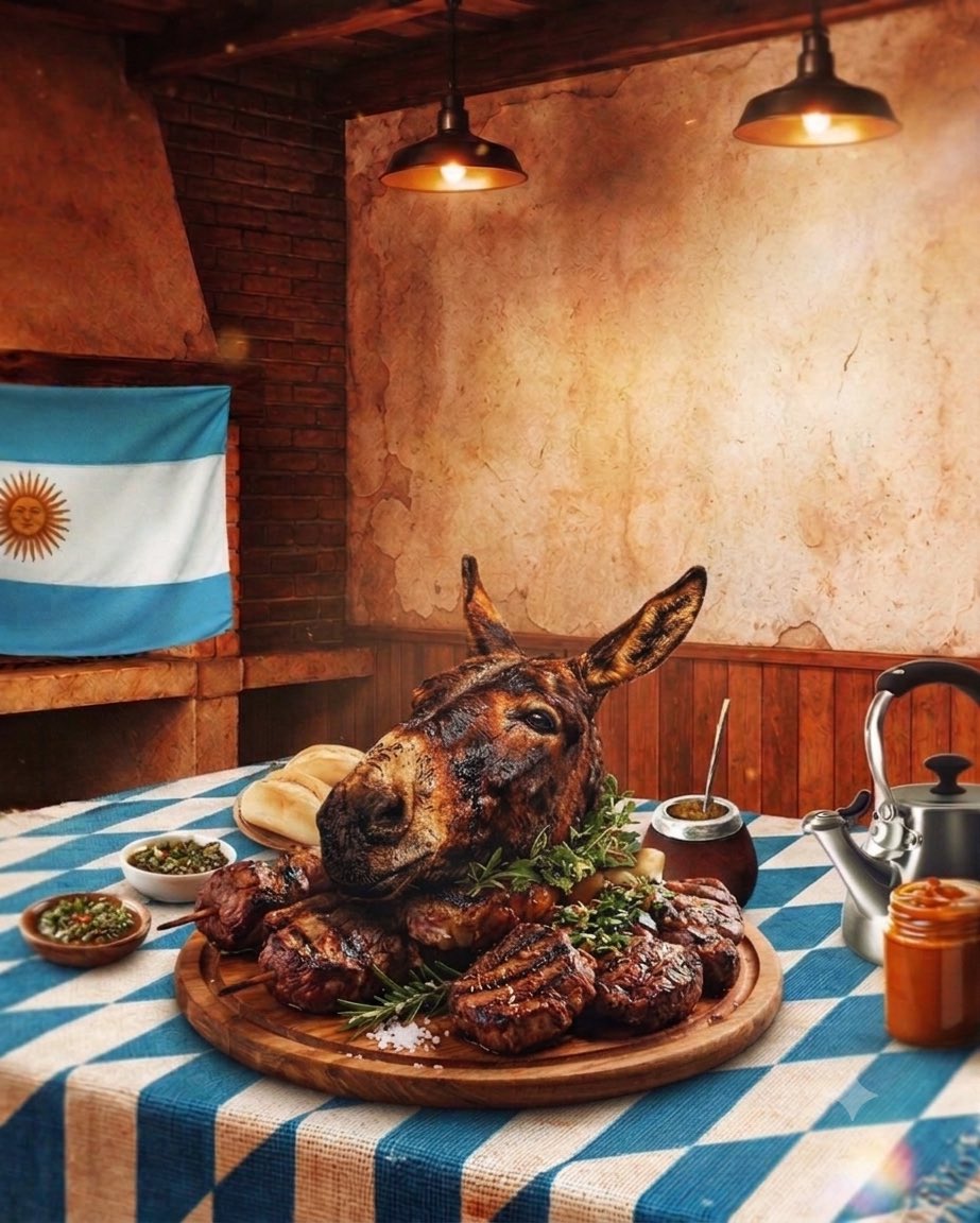 DavidCartman86's tweet photo. @MigueMontielA @peladodelatv Los mexicanos tenemos dignidad. Preferimos perder en el futbol.
Y los pocos triunfos que tenemos, ganarlos decentemente.

Tú sigue comiendo carne de burro, acompañado de un delicioso mate, en lo que Milei los atraca. Y en lo que Messi paga con cuerpo sus corruptelas.
Festeja. https://t.co/3iUeVgJgmo