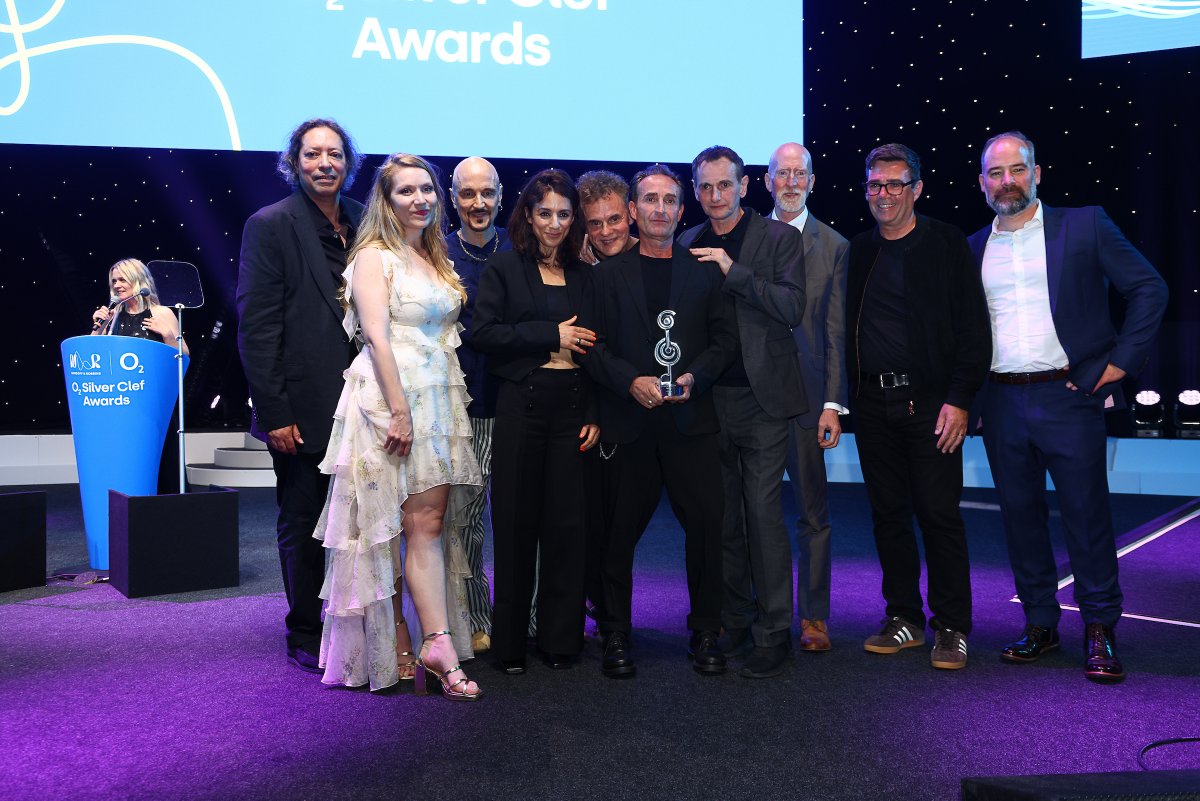 wearejames's tweet photo. We were delighted to receive the OVO Legend Award at the 50th Anniversary O2 Silver Clef Awards last night! Heartfelt thanks to Nordoff &amp; Robbins and Andy Burnham.

Find out more about the charity: https://t.co/C9yvg6J4gA NBL x

📷 IG: JMEnternational
#O2SilverClefs #MusicTherapy https://t.co/BptzOA7aSf