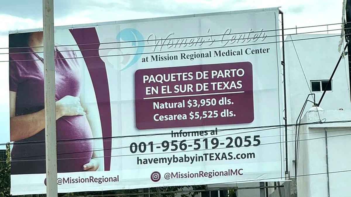 AllSidesNow's tweet photo. President Donald Trump called for the Supreme Court to rehear the birthright citizenship case following reports of a hospital advertising Spanish-language "Birth Packages" on billboards in Mexico.

See coverage from @FoxNews, @Newsweek, &amp; @MSNOWNews: https://t.co/XqnYiG6DNu https://t.co/FNG7MQ5m9x