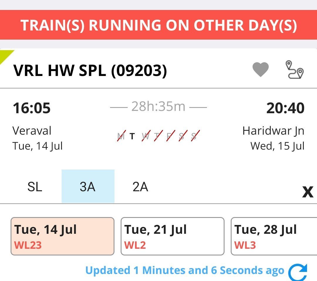 SBIBHW's tweet photo. @rajeshchudasma @BJP4Gujarat @Bhupendrapbjp @sanghaviharsh @iJagdishBJP @narendramodi @AmitShah @WesternRly @AshwiniVaishnaw @DRM_BVP @WesternRly @Sanjay_Koradia 
Respected Sir, all the trips of Veraval-Haridwar train are full, please make this train regular. https://t.co/QNaWrkY7Gz