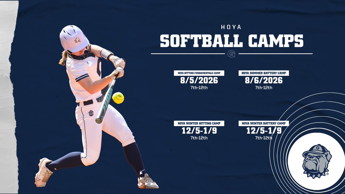 HoyaSoftball's tweet photo. Our summer camps were so much fun, we added more! 🥎
Join the Hoya coaching staff this August, December, and January for Hitting Fundamentals &amp; Battery Camps. Train in a small-group setting and take your game to the next level. https://t.co/Rojt6Z87py
#HoyaSaxa https://t.co/omFNq87l8M