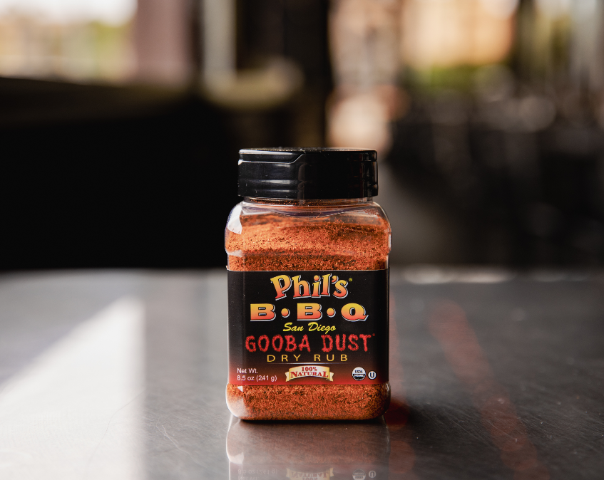 PhilsBBQSD's tweet photo. Gooba Dust Dry Rub - the one rub you need for beef, chicken, pork or fish. Phil made this blend at 18 in his first rib joint. Big, reliable flavor for $8.95. Buy now: https://t.co/DVYScNiRJ4
#PhilsBBQ #BBQ #Merchandise #BBQRub #BBQSeason https://t.co/LeUMlMTepr
