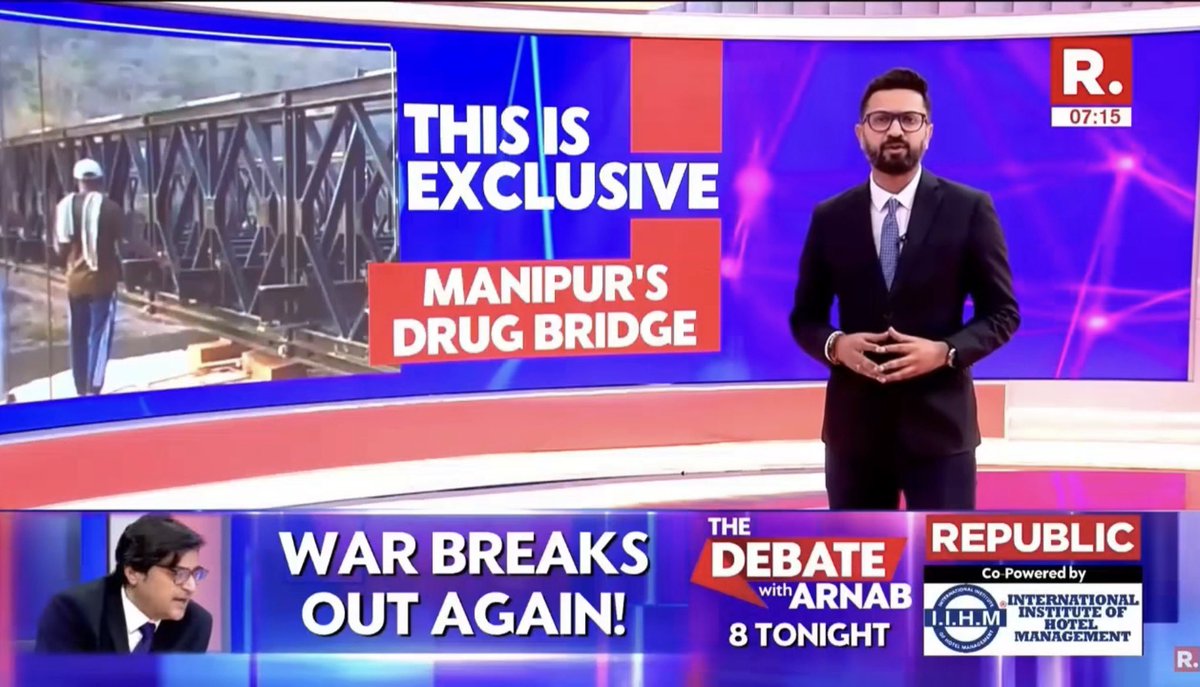 Paari_Athouba's tweet photo. While Republic TV was reporting on the construction of Drug Bridge in Manipur’s Kuki occupied territories. The inauguration of the “Drug Bridge” was held today, and the State continues to remain complicit in what has been alleged to be an illegal construction.

Manipur is increasingly being turned into India’s gateway to the Golden Triangle, and these newly constructed bridges are seen by many as strengthening connectivity to one of the world’s most notorious narcotics-producing regions.

The Government of India can no longer escape accountability by merely issuing political statements. Despite repeated assurances from the Union Home Minister about a “zero tolerance” policy against drugs and the fight against narco-terrorism, the ground reality presents a deeply troubling contrast. If infrastructure alleged to facilitate illegal cross-border activities continues to be constructed and inaugurated without meaningful intervention, serious questions arise about the effectiveness and sincerity of the government’s anti-drug campaign.

Turning a blind eye while such developments unfold undermines public confidence and weakens India’s stated commitment to combating drug trafficking and organized crime. The people of Manipur deserve more than speeches, they deserve decisive action, transparency, and accountability from both the State and the Union Government.
@republic @Republic_Bharat The Drug Bridge just got inaugurated today.
