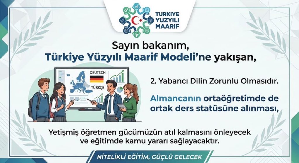 nalan_kc73790's tweet photo. öğretim programlarında süreklilik ve bütünlük yabancı dil başarısının temelidir. Almanca öğretiminin eğitim kademeleri boyunca desteklenmesi büyük önem taşır @Yusuf__Tekin @meb_ttkb @cengizmete #AlmancaZorunluOlsun https://t.co/ABedwTeZon