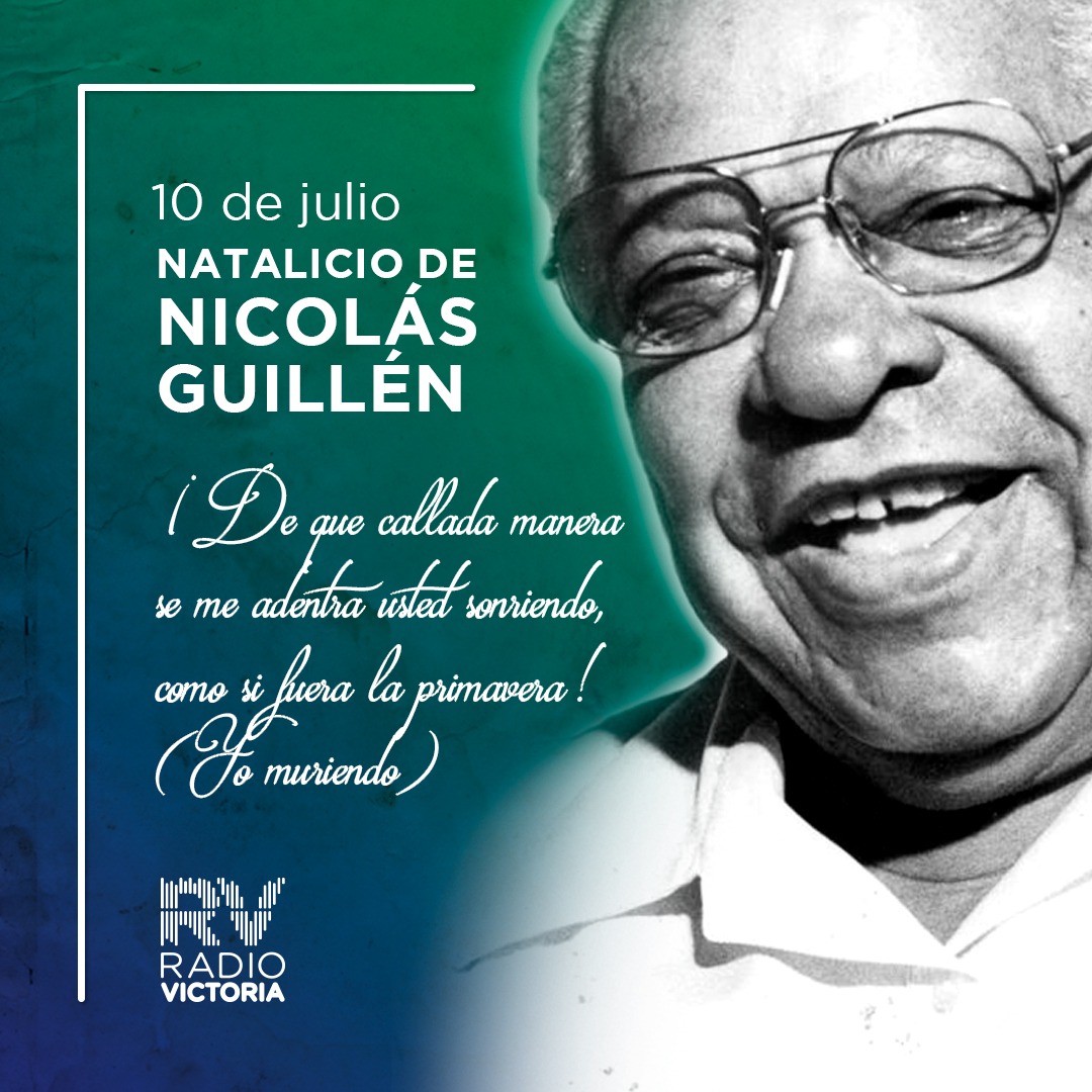 tiempo21cuba's tweet photo. El 10 de julio de 1902, en Camagüey, nació Nicolás Guillén, Poeta Nacional de Cuba, cuya voz mestiza supo fundir la raíz africana y española en un canto único de identidad #LasTunas #Cuba https://t.co/KRJEyN7t2v