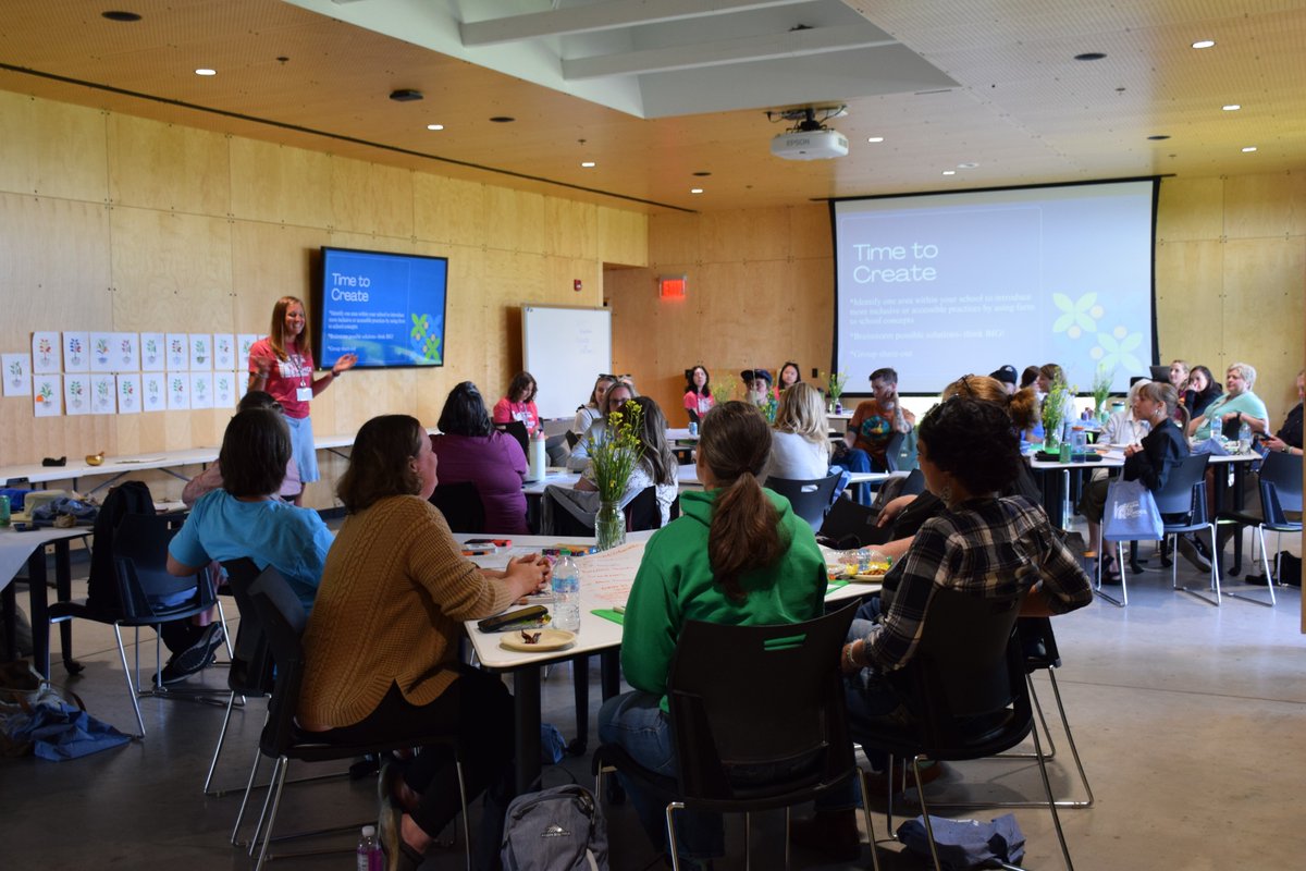MnDeptEd's tweet photo. This year's Farm to School Institute teams gathered at the Minnesota Landscape Arboretum's Farm at the Arb for three-days of learning to kick off their year of professional learning to develop the action plans, skills and tools needed to bring local foods into their cafeterias. https://t.co/uqPOGOmYGP