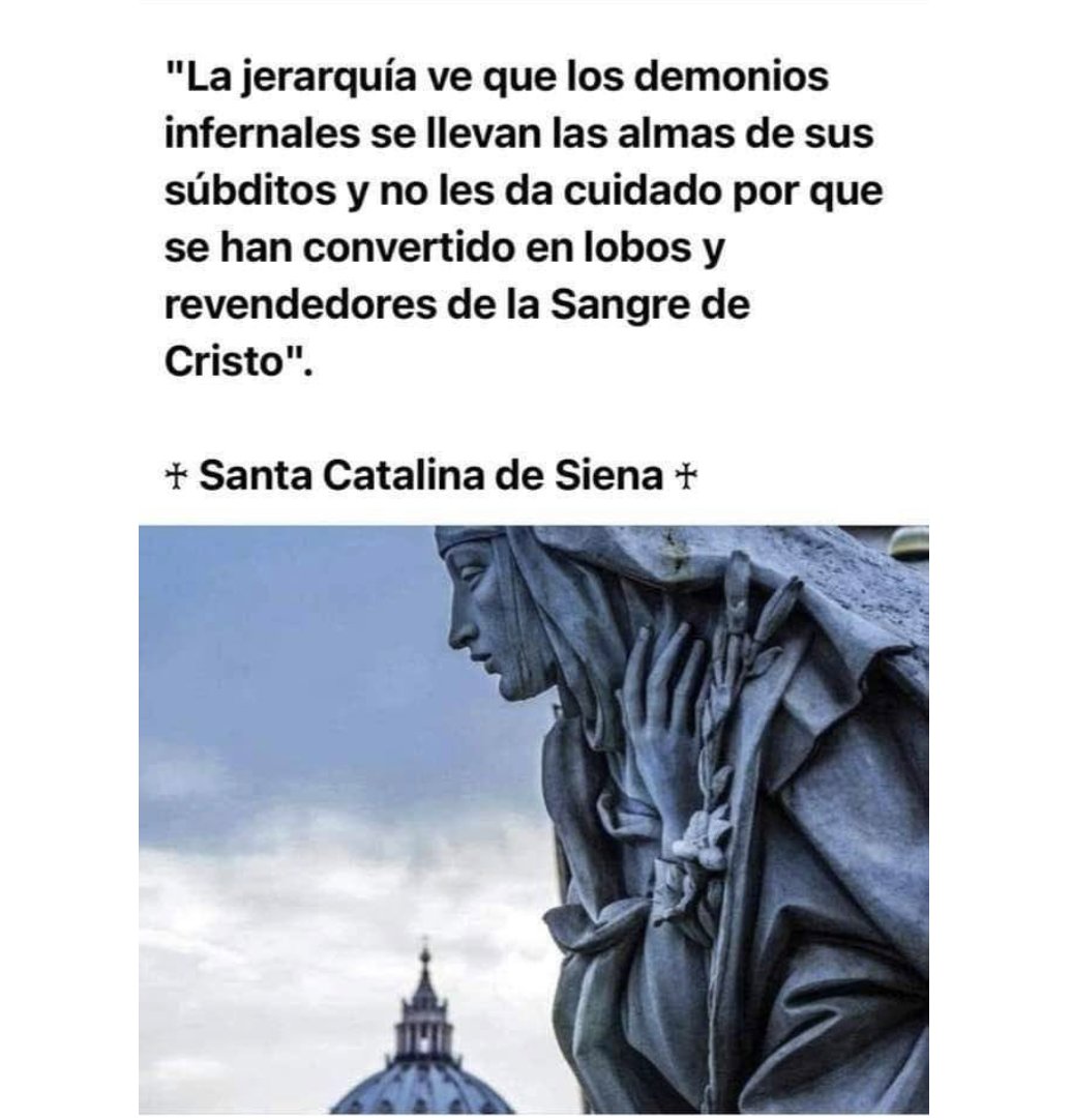 elhigadodmarita's tweet photo. Lo dijo una SANTA de la Iglesia católica. Acusó a la JERARQUÍA(hombre-Temporal), que no es lo mismo que IGLESIA(Cristo-Eterna).

Se repito hoy: https://t.co/9ahwennM2l
