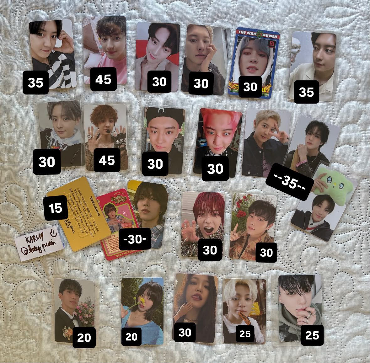 loeypurin's tweet photo. [VENDO DROP DE photocards jeno, yuta, riku, chanyeol, chaeyoung, dokyeom, e yeri] 

• valores na imagem + superfrete
• ⁠*ou todos por R$500*, desconto de R$100, + superfrete 
• ⁠meus feedbacks estão nos destaques do meu instagram, @loeypurin https://t.co/tgJz94Ize6