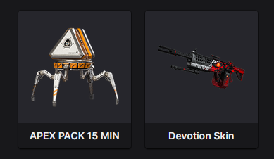 HYPERMYSTx's tweet photo. ALGS Twitch Drops are now available 

• 1 Apex Pack (15 minutes) 
• Devotion skin (1 hour) https://t.co/WbyphY6BoE