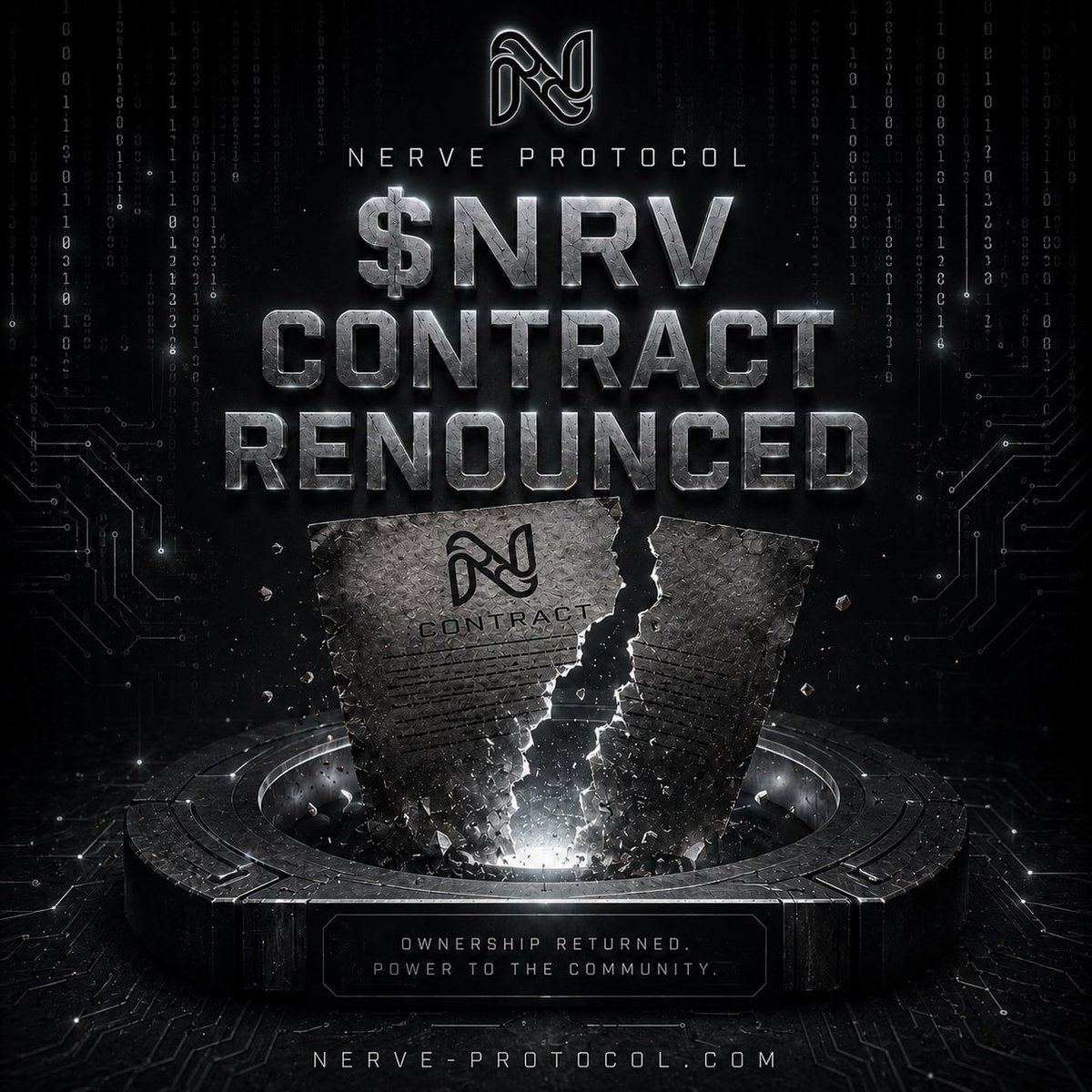 NerveProtocol's tweet photo. $NRV Contract has been RENOUNCED!

Decentralized ownership belongs to the people.

https://t.co/8sbnXmR3Jc https://t.co/iaBesd37tu
