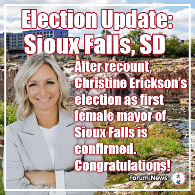 GOPLocal's tweet photo. 🗳️🇺🇸What a win for Sioux Falls, SD Mayor-elect Christine Erickson! #everyvotecounts #GOPLocal #strongcommunityleaders https://t.co/2dYcSTzLen @cvinny4 https://t.co/PymOEn1cNt