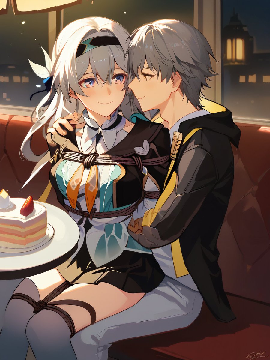 1Sonicracingfan's tweet photo. Be good to me, my love 💓💕 
#HonkaiStarRail #Caelus #Firefly #FireflyHSR #caefly https://t.co/EK1F2W6rE6