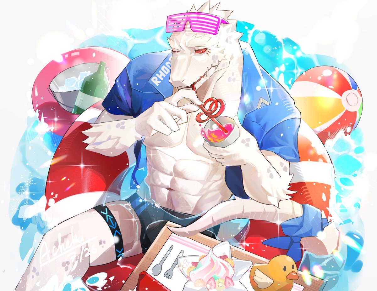 Acheki_'s tweet photo. Summer Rangers☀️🥤 
Wanted to draw something summery~ https://t.co/WwmmwV7cKN