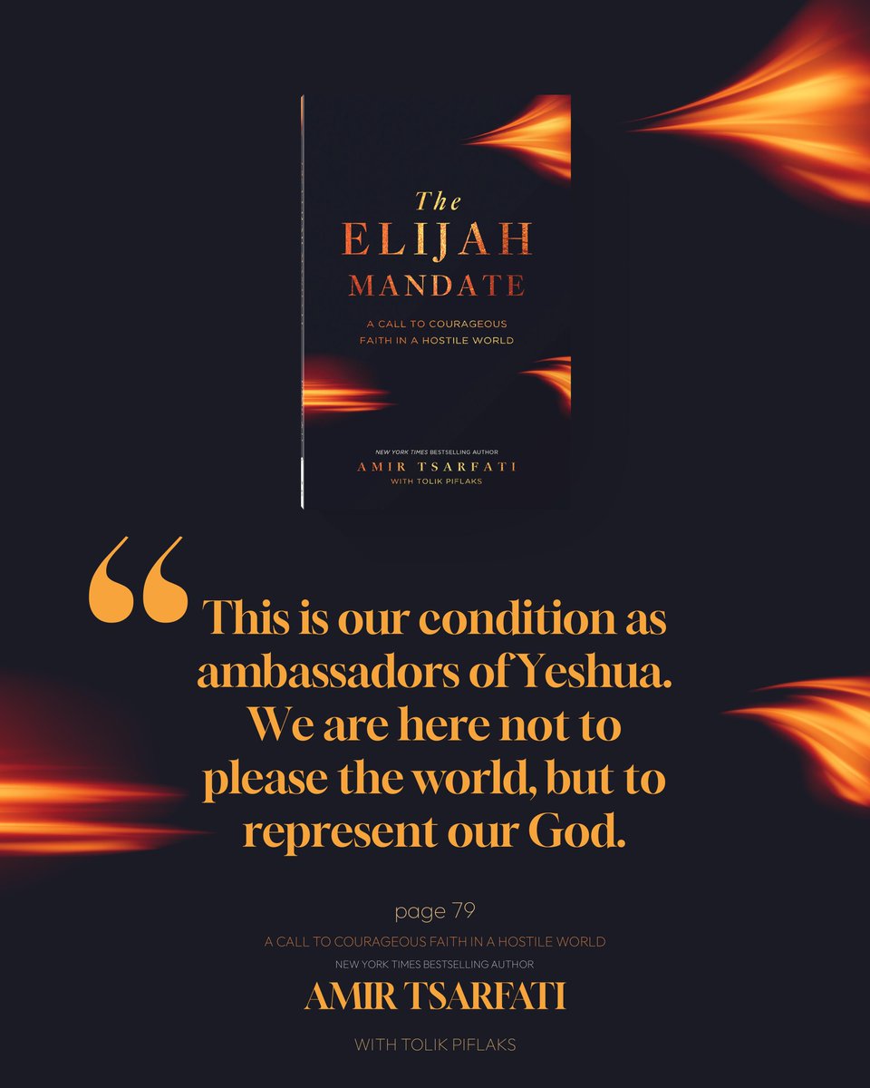 beholdisrael's tweet photo. "This is our condition as ambassadors of Yeshua. We are here not to please the world, but to represent our God."

Preorder your copy of The Elijah Mandate today: https://t.co/MRuFjTF7T7 https://t.co/MF8fekKam1
