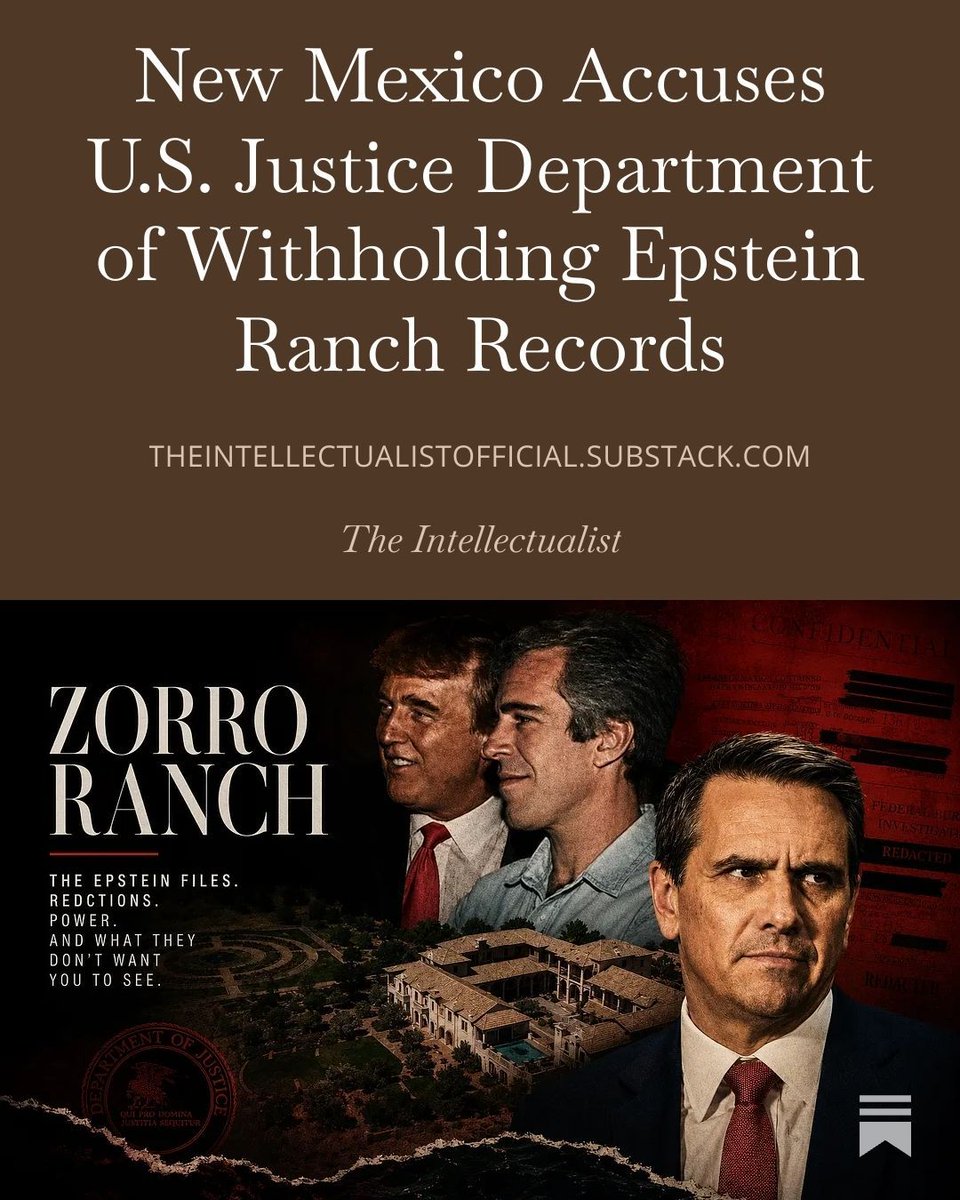 highbrow_nobrow's tweet photo. New Mexico Attorney General Raúl Torrez is accusing the Justice Department of withholding unredacted Epstein records and delaying access to evidence that state investigators say they need.
https://t.co/IddygyuTb7 https://t.co/6YBkbplvU6