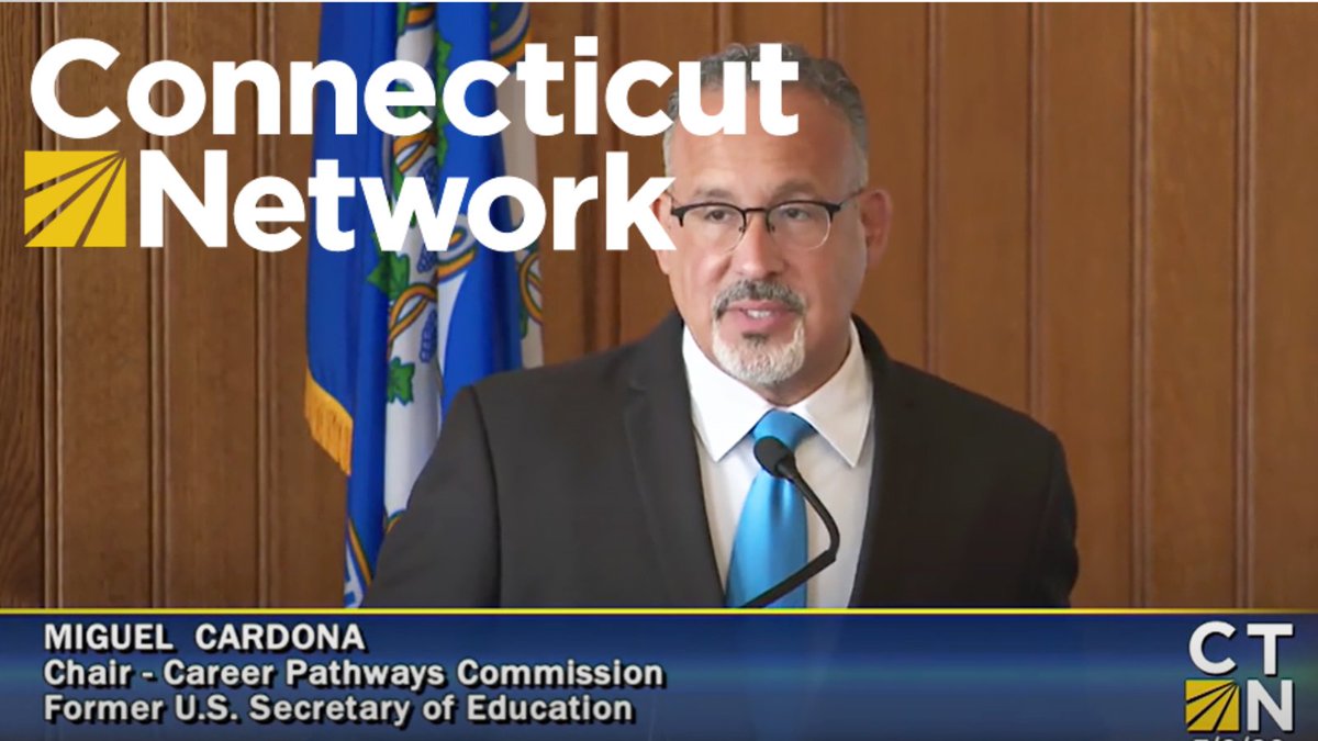 CTNetworkTV's tweet photo. 🎓💵Watch the CT Career Pathways Commission meeting here: https://t.co/kZnKa82s3L to learn about a 5-year plan to connect CT students to employers across high-growth industries, including advanced manufacturing, healthcare, education, IT, clean energy, &amp; financial services. #ctn https://t.co/yiPiyB2kWE