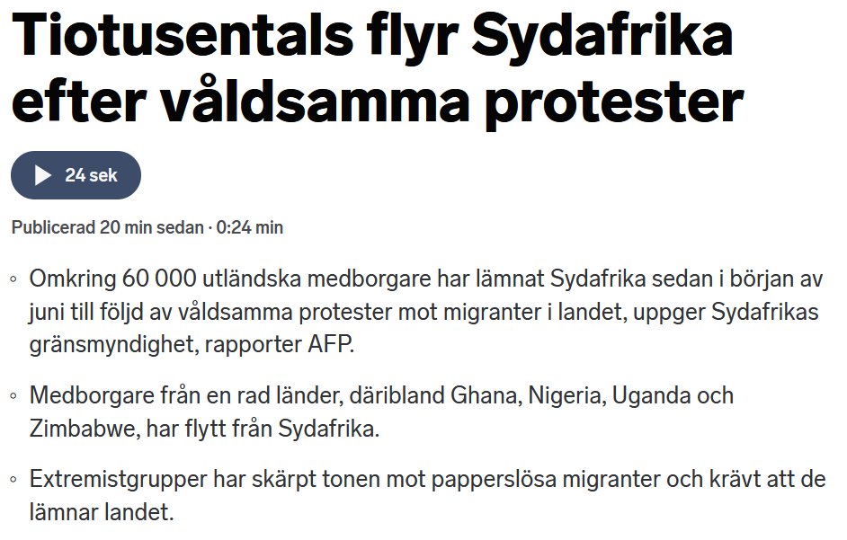 positivtladdad's tweet photo. Migration skapar ohållbara spänningar i många länder, även utanför Västerlandet. I Iran mot afghaner, i Turkiet mot syrier, i Malaysia mot rohingyer från Myanmar, i Tunisien mot subsahariska afrikaner. Och, som beskrivs nedan, i Sydafrika.
https://t.co/RmjeM8JRSy https://t.co/FMI90Jvnk6