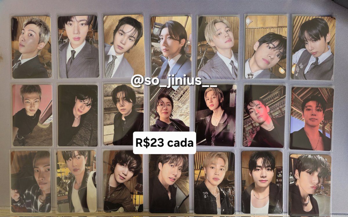 so_jinius__'s tweet photo. VENDO VENDA BTS ARIRANG

- valores na foto
- frete fixo de 16 reais
- envios em até 10 dias
- feedbacks no @so_jinius__

🏷 vendo venda bts jin namjoon yoongi jk jimin jhope taehyung photocards pcs https://t.co/zpIpkrU7kD