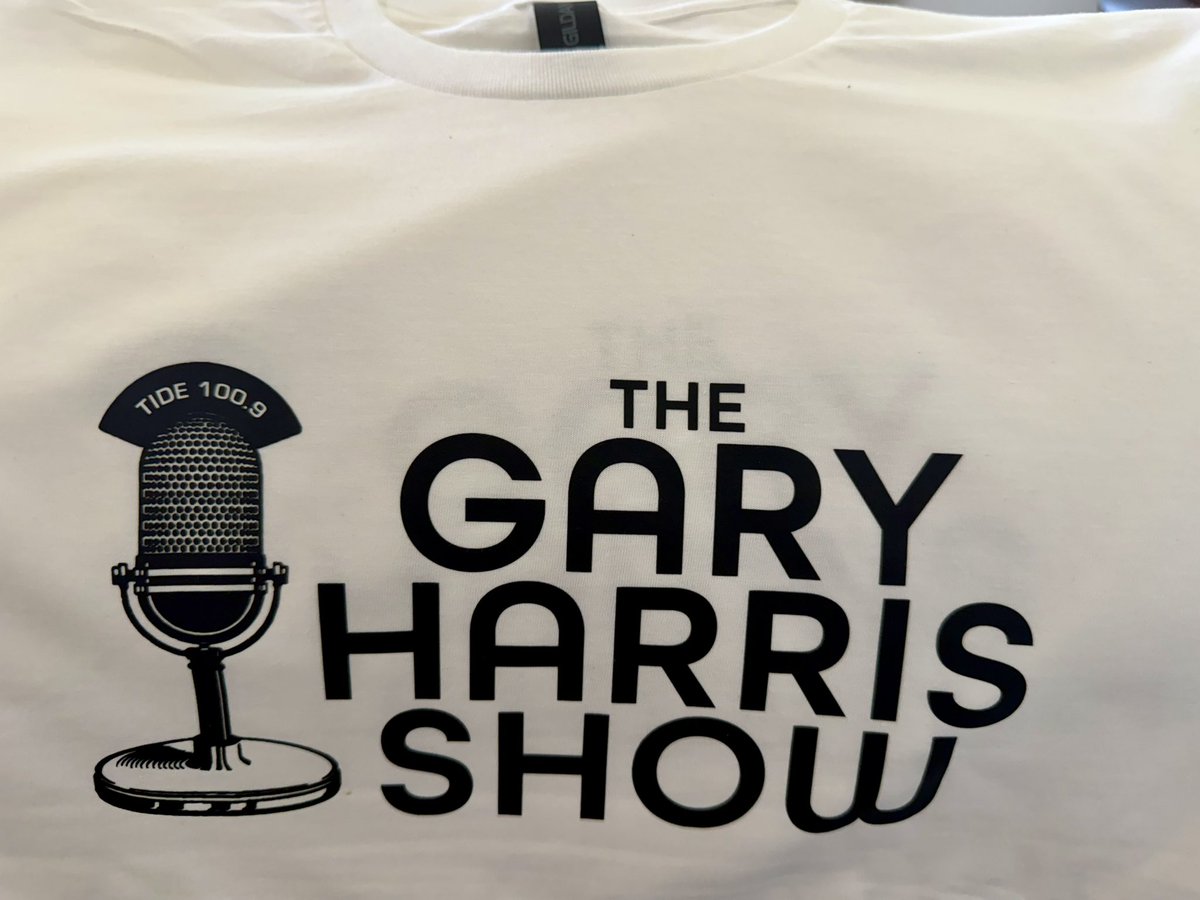 garyharris_wvua's tweet photo. The Gary Harris Show T-shirts have arrived and they are awesome! Thanks to B & B Silkscreen for a fabulous job! 

I can’t wait to get these into the hands of my great @Tide1009 listeners!

Tune in weekdays from 9-11 a.m. on TIDE 100.9 FM for your chance to win one of these beautiful shirts.