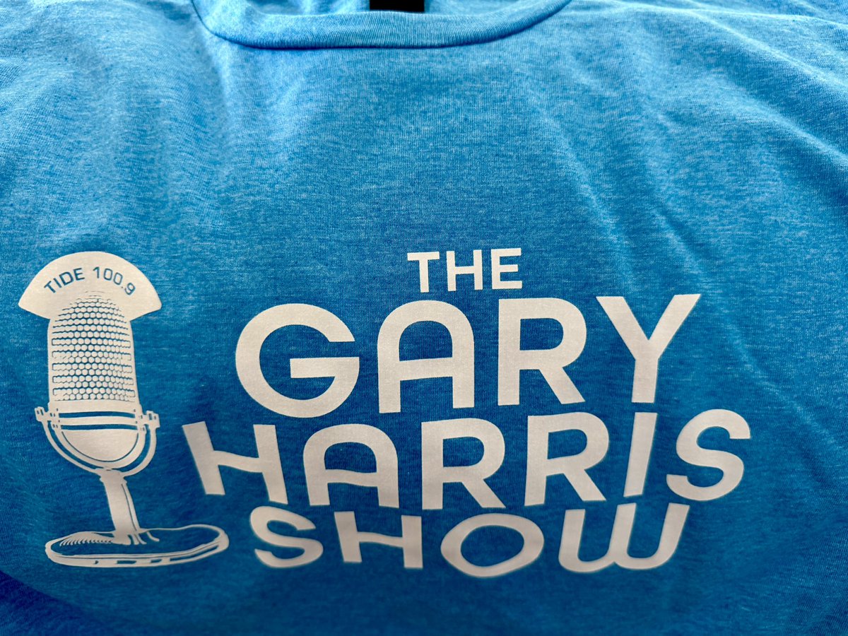 garyharris_wvua's tweet photo. The Gary Harris Show T-shirts have arrived and they are awesome! Thanks to B & B Silkscreen for a fabulous job! 

I can’t wait to get these into the hands of my great @Tide1009 listeners!

Tune in weekdays from 9-11 a.m. on TIDE 100.9 FM for your chance to win one of these beautiful shirts.