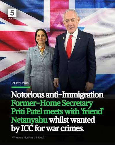 Shambles151's tweet photo. @pritipatel Priti Patel's comments will cause pain and anger to all those who are able to equally grieve for all victims of terrorism. 

Is Patel supporting the IDF's ongoing slaughter of thousands of innocent children in Palestine &amp; Lebanon as being a proportionate response to 7 October? https://t.co/w6Pt1ZKjKn