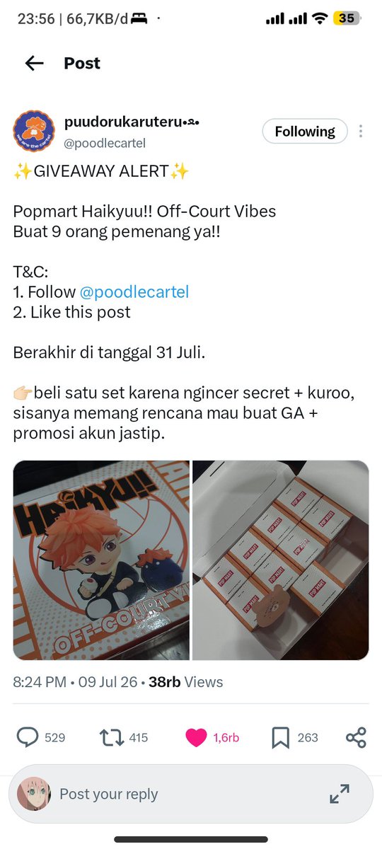 ranzeew's tweet photo. @poodlecartel DONE MINNN HUHU SEMOGA KEPILIH ^____^ https://t.co/SdkyvO7YN9