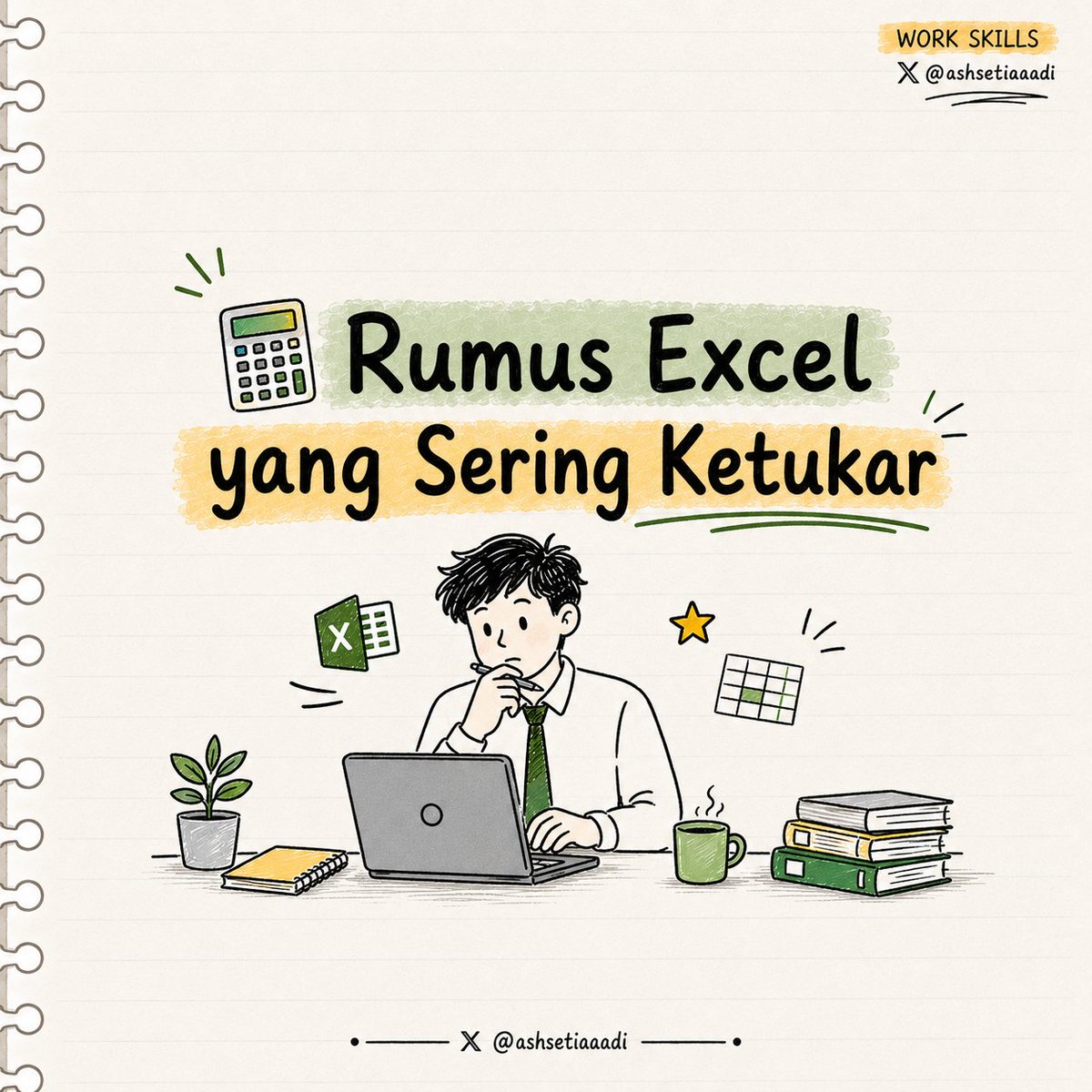 ashsetiaaadi's tweet photo. 🧮 Excel • Rumus yang Sering Ketukar
 
Beberapa rumus Excel terlihat mirip, tapi fungsi dan cara pakainya beda. https://t.co/BaFqp2KMHd