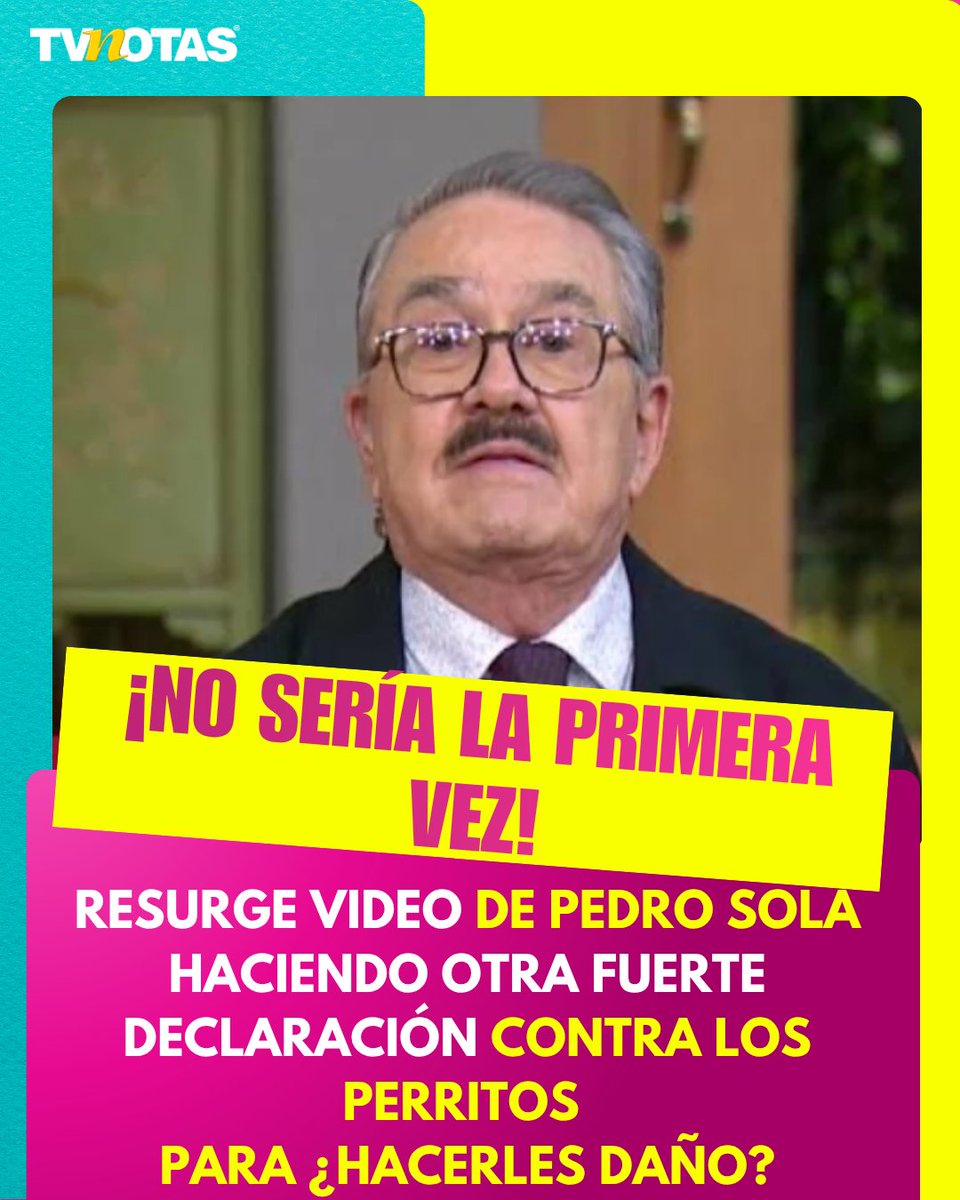 TVNotasmx's tweet photo. ¡LO VUELVEN A EXHIBIR! 👀👉 https://t.co/ojUURgoplK
🐶 Un antiguo video de Pedro Sola volvió a hacerse viral y reavivó la polémica por sus comentarios sobre los perritos. https://t.co/kXB30u6Gfz