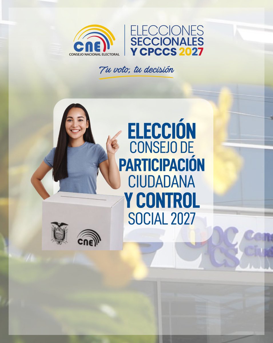 CNEGalapagos's tweet photo. #CNEInforma 🗣️

🇪🇨 Postulantes al #CPCCS 2027 notificados con denuncias: presenten sus pruebas de descargo del 9 al 13 de julio.

📂 Recepción física en la Secretaría General del CNE, 24 Delegaciones Provinciales Electorales y Oficinas Consulares. https://t.co/dbmWkHUkXt