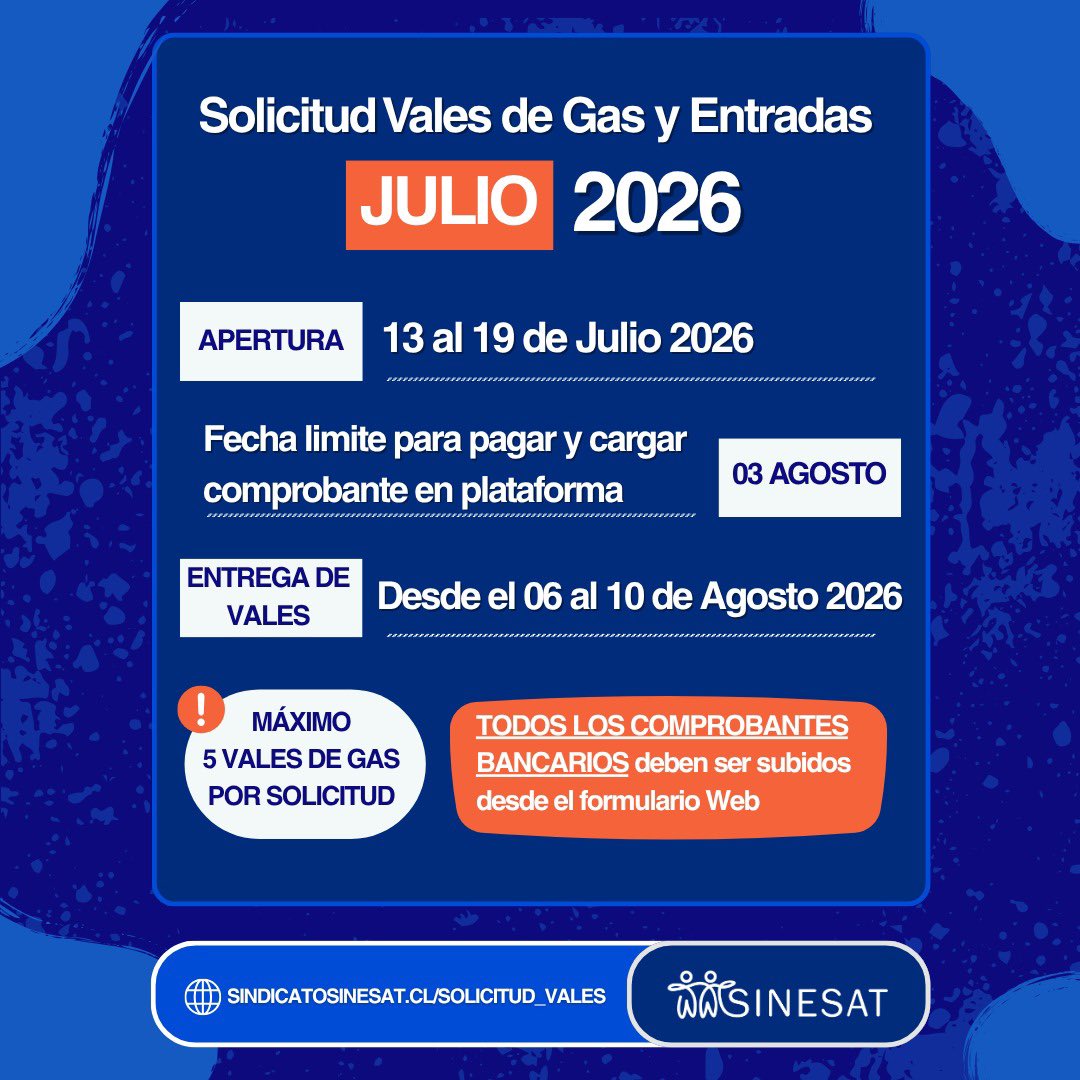 SSinesat's tweet photo. 📢 ¡Atención, socios y socias!

📝 Las solicitudes estarán abiertas del 13 al 19 de julio.
💳 La fecha límite para pagar y subir el comprobante es el 03 de agosto.
🎟 La entrega de vales se realizarán del 06 al 10 de agosto. https://t.co/gjvfQEDmJt