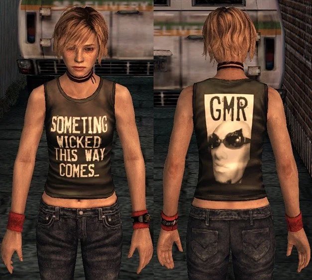 DomainDead's tweet photo. Thinking about the gaming outlet exclusive, PS2-only unlockable costumes for Silent Hill 3 today.

This games sense of Y2K fashion is so underrated. https://t.co/qLw7feX79j