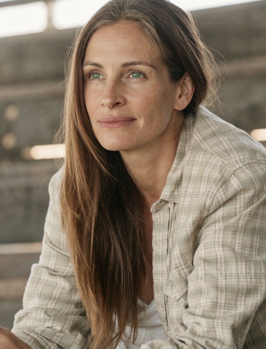 Frenkie_Woody's tweet photo. Julia Roberts ha recentemente parlato della sua età e del perché sembra più anziana di molti artisti contemporanei che vogliono continuare ad apparire giovane.

"Sto invecchiando con dignità, umorismo e serenità...
Non ricorro a sollevare pesi o a fare Botox e so che, secondo gli standard di Hollywood, sto rischiando la mia carriera. 
Se non vogliono darmi un ruolo perché sembro vecchio, significa che produco il progetto e scelgo chi voglio. 
La cosa importante è non prendere troppo sul serio questo lavoro.
Conosco molte mamme che faticano ad arrivare a fine mese: queste sono le questioni serie, queste sono le donne che ammiro, che sono belle e buone anche quando tutto è difficile. 

Onestamente, ho altre paure...
Temo per i miei figli, di non poterli proteggere da chiunque voglia approfittarsi di loro... Per me è più importante stare bene e far vivere bene la mia famiglia...
Sono benedetta e apprezzo tutto ciò che ho! Ringrazio mio marito e i miei figli ogni giorno. 

Per questo motivo, per me i momenti più importanti della giornata non sono mai quelli che passo sul set, ma quelli che faccio a colazione perché parliamo di tutto...È un momento magico."

Julia Roberts