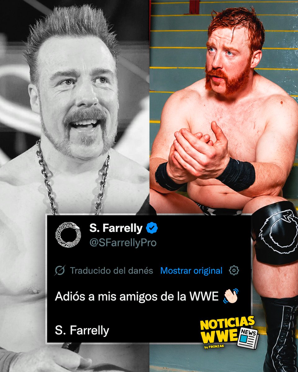 FronzakWWE's tweet photo. Sheamus publica un mensaje de despedida en X:

"Adiós a mis amigos de la WWE." 💔 https://t.co/qgbvqWDpe1
