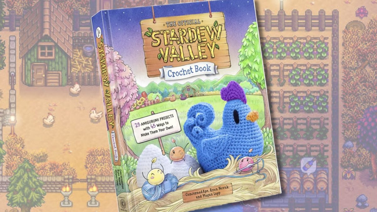IGN's tweet photo. Stardew Valley is getting an official crochet book with 45 adorable projects. https://t.co/hTMzqJmZOm https://t.co/HgeMtkm0QP
