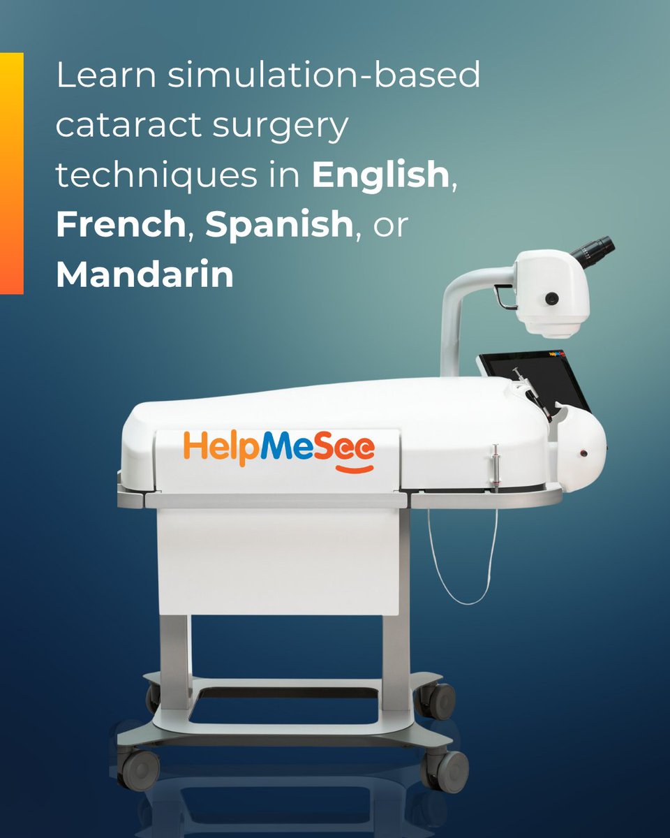 HelpMeSee's tweet photo. Discover an immersive training experience at our global training centers! Learn simulation-based cataract surgery techniques like #MSICS in English, French, Spanish, or Mandarin. 

Get more info! https://t.co/yl0cEQqjuy

#surgicaltraining #simulationtraining #ophthalmology https://t.co/MHDgqSTaFp