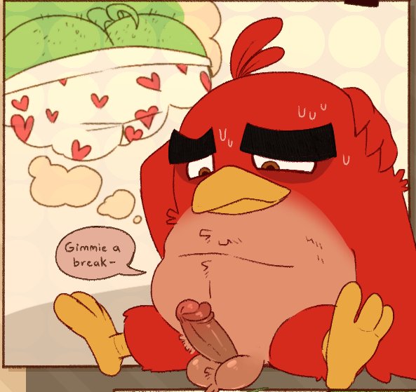 Haxsmack_art's tweet photo. You know the scene from Angry Birds 2- we all know it- 

Well seems Red can't get it outta his head- https://t.co/g9nKuNT02g