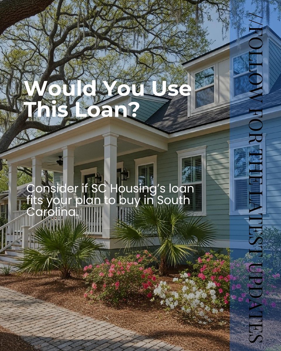 Jason_Caulder's tweet photo. SC Housing’s fixed-rate loans come with forgivable down payment help, no hidden fees, just predictable payments for first-time and move-up buyers. Would you use this to buy in South Carolina? https://t.co/JhPx3AnvQW
