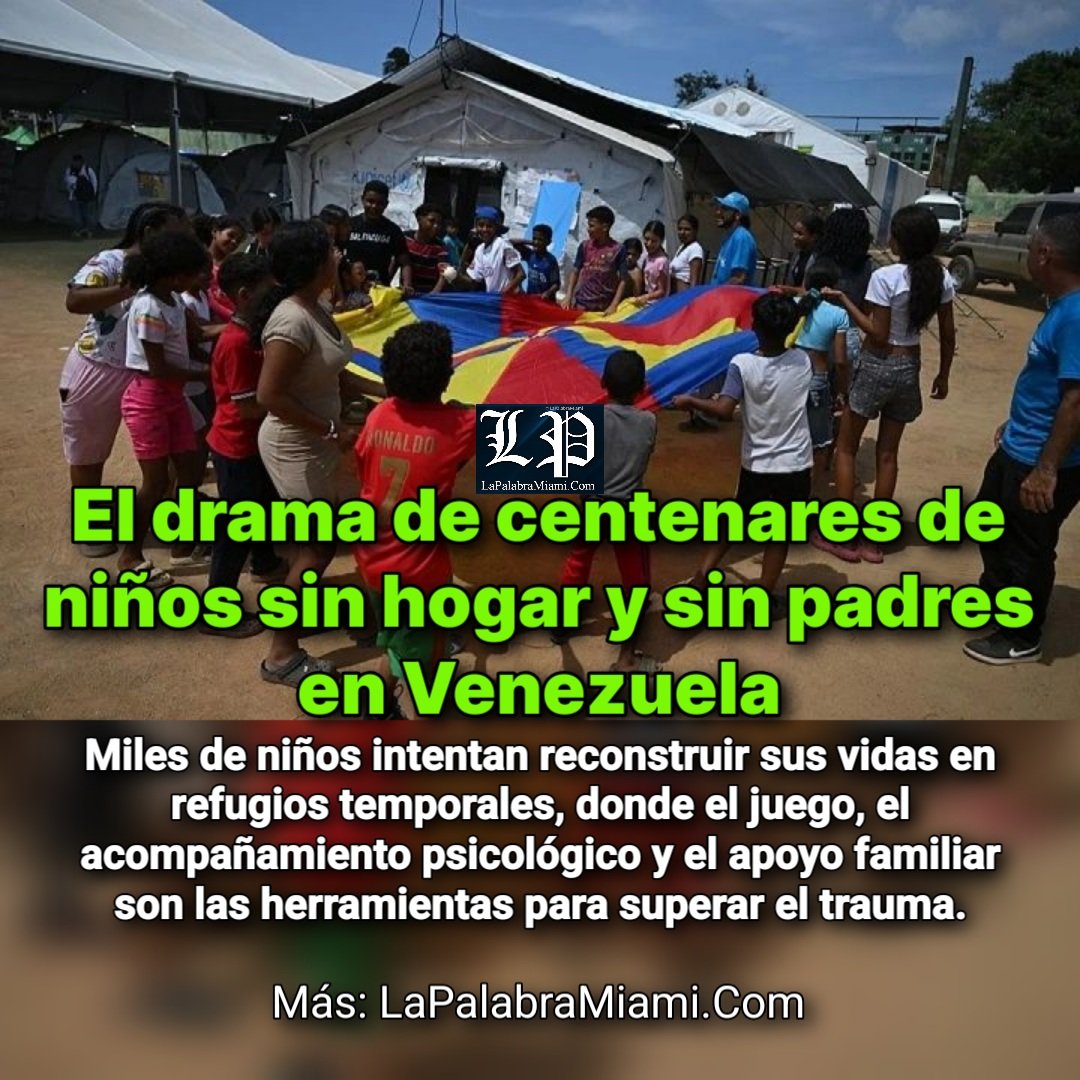 LaPalabraMiami's tweet photo. #Venezuela| Centenares de niños quedaron sin padres y sin hogar por la tragedia 

Los refugios ofrecen protección y apoyo psicológico, pero el mayor desafío será reconstruir el futuro de miles de menores afectados por el desastre.
Más: https://t.co/j50COVuelc https://t.co/1nVJtjhaXH