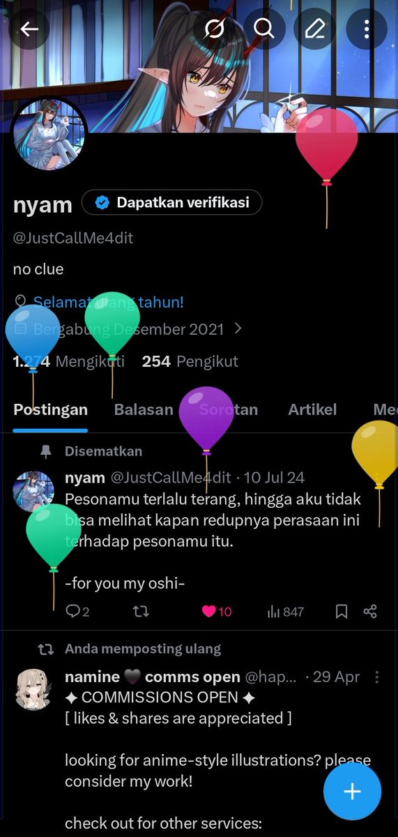 JustCallMe4dit's tweet photo. Alhamdulillah sampe umur 20 hiks https://t.co/KAt9444J2m