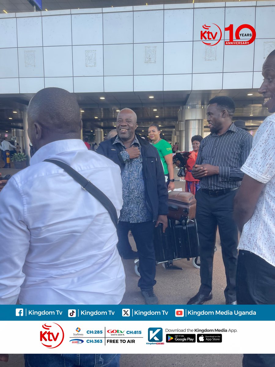KingdomTVUganda's tweet photo. @KigandaBishop ngali wamu ne mukyala we @PrCindyKiganda n'abamu mu ku baweereza ba Christianity Focus Center Mengo-Kisenyi bakomyewo okuva mu ggwanga Brazil gyabaali baagenda mu lukungaana lwa "Aviva Brazil 2026"
#KTVUpdates https://t.co/3svAB6jqDm