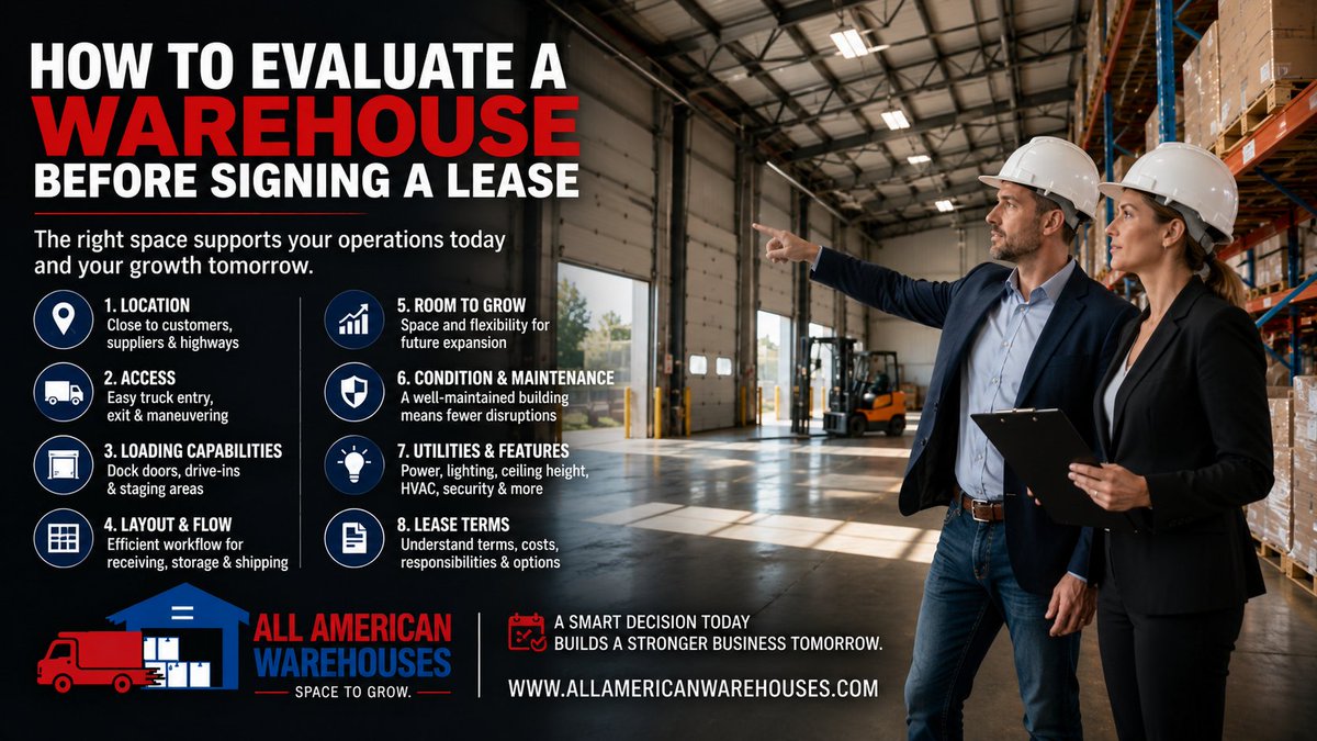 aawpgh's tweet photo. Before signing a warehouse lease, check:
📍 Location
🚚 Access
📦 Loading
📐 Layout
📈 Growth potential
Rent matters — but function matters more.
🌐 https://t.co/FPTNxWqArP
#WarehouseLeasing #BusinessGrowth #allamericanwarehouses #storage #warehouse https://t.co/4K6HFE5Mxr