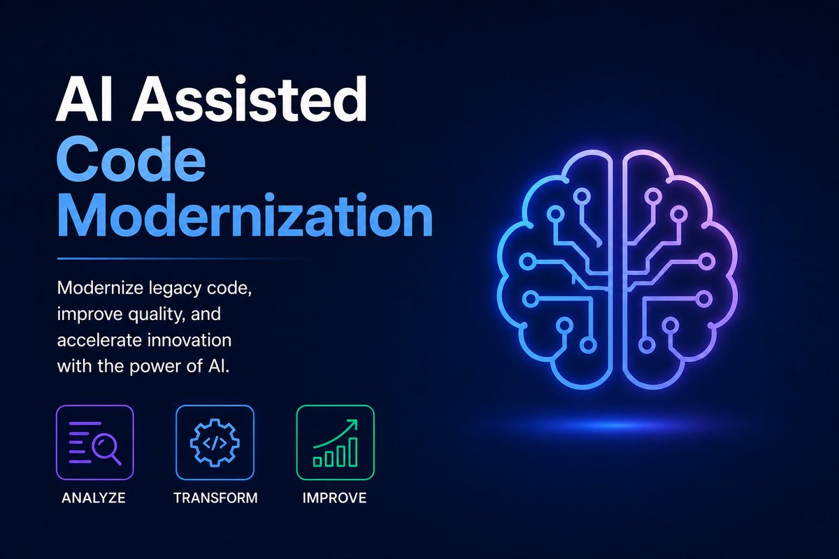 CognitiveClass's tweet photo. Maintaining legacy code doesn't have to slow down innovation.

As software continues to evolve, many organizations face the challenge of keeping older applications reliable while adapting to modern technologies. AI is helping simplify this process by assisting developers with code analysis, identifying opportunities for improvement, and supporting modernization efforts more efficiently.

Understanding how AI can be applied throughout the software development lifecycle is becoming an increasingly valuable skill. From improving code quality to accelerating development workflows, AI assisted tools are helping teams spend less time on repetitive tasks and more time building better software.

In this Coursera course, you'll explore how AI can support code modernization through practical, hands on examples. You'll learn techniques for analyzing legacy code, improving maintainability, and using AI to streamline modernization projects with greater confidence.

Throughout the course, you'll learn how to:
💻 Analyze and understand existing codebases
🤖 Apply AI techniques to support modernization workflows
⚙️ Improve code quality and maintainability
🚀 Explore new approaches for software development

Upon completion, you'll earn a shareable certificate that can be added to your LinkedIn profile, resume, or portfolio to showcase your skills.

Whether you're a software developer, engineer, or interested in the future of AI powered development, this course provides practical knowledge to help you build skills for modern software workflows.

Explore the course here: https://t.co/8kZdZ8uekD

#ArtificialIntelligence #SoftwareDevelopment #Programming #Upskilling #TechSkills #Python #Developer #IBMSkillsNetwork