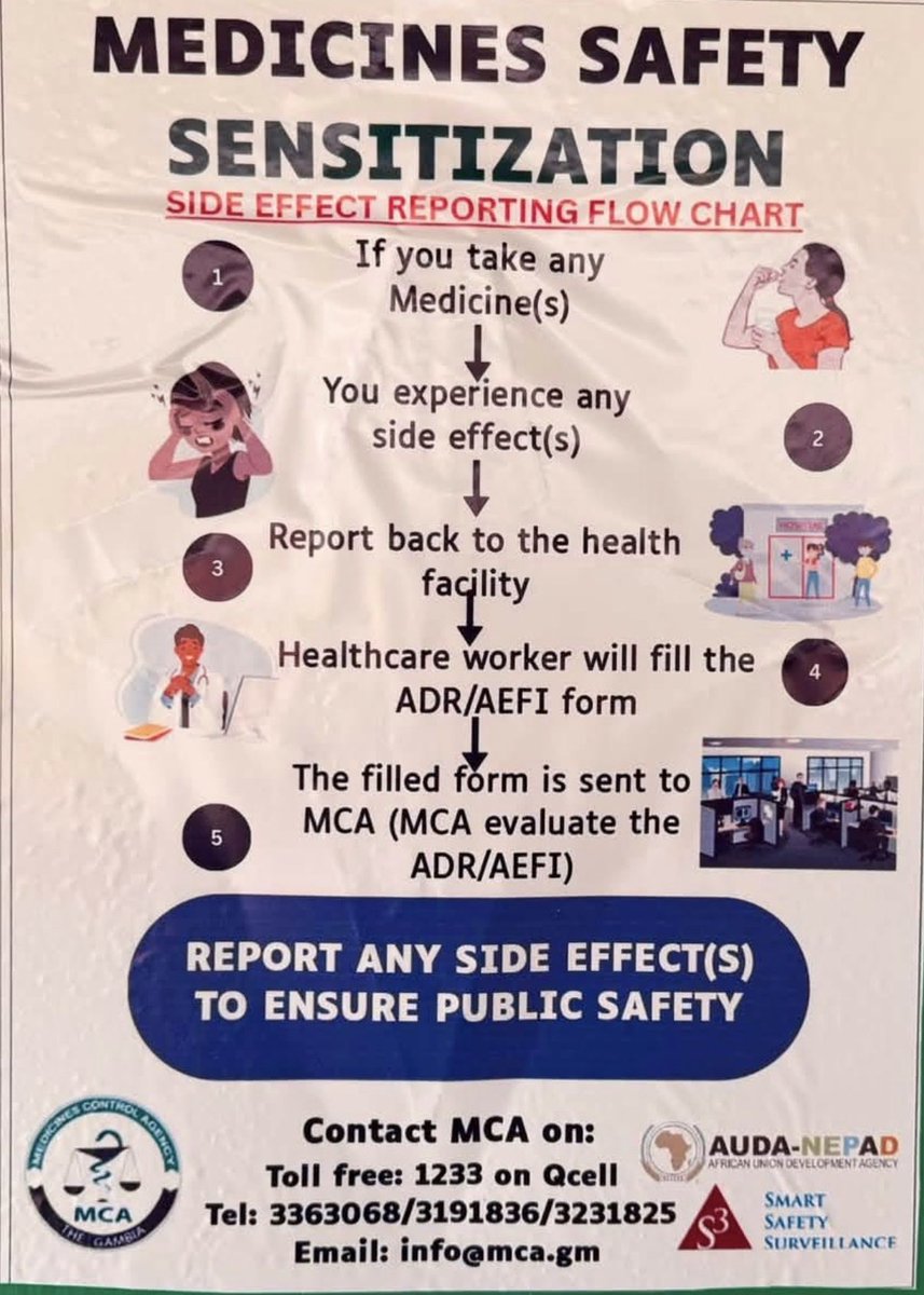 MCAGambia's tweet photo. Nationwide Pharmacovigilance campaign reaches Lower River Region.

The team paid a courtesy call to the Regional Directorate, then trained staff at Kolior and Sibito health facilities on properly completing ADR forms for serious adverse drug reactions. https://t.co/vdlnH3y06O