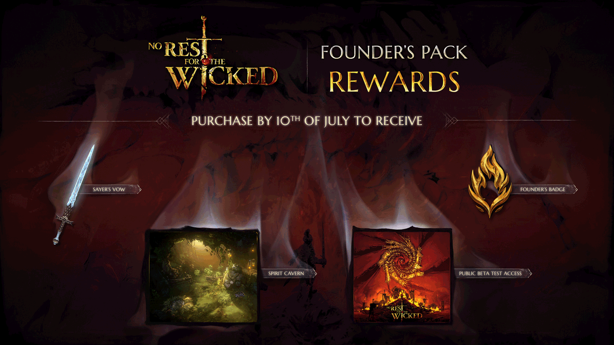 wickedgame's tweet photo. LAST DAY TODAY to earn Founder's Pack Rewards! 

If you've bought the game at any point during early access up until today, you automatically qualify for the Founder's Pack for free at 1.0 Launch. 

Check out the video here - https://t.co/EzaMprknd8 https://t.co/TyI81tmSIF