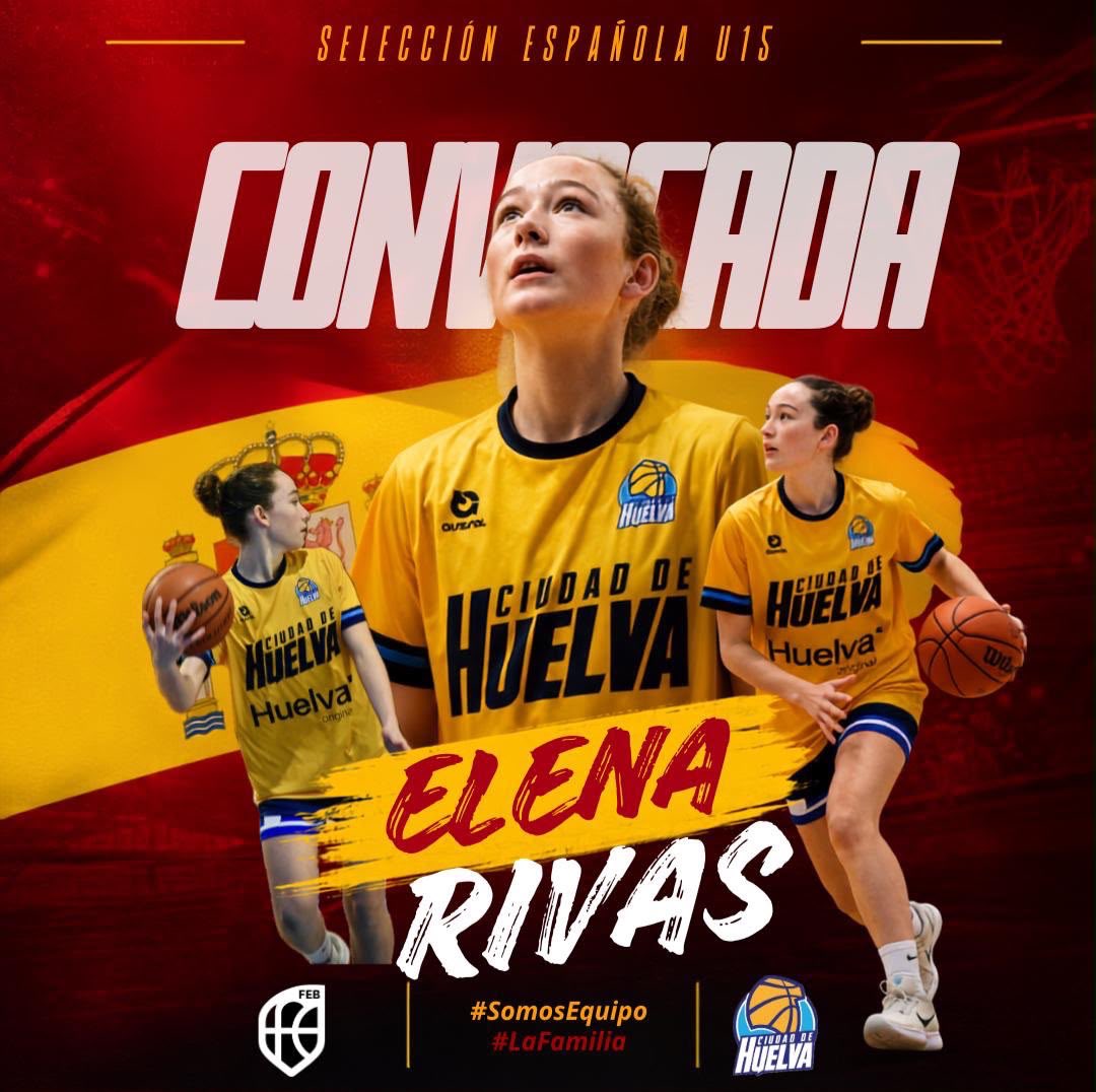 CiudadDeHuelva's tweet photo. 🇪🇸🏀 ¡Enhorabuena, Elena Rivas! Convocada con la Selección Española U15 para el Torneo de la Amistad, donde se enfrentará a las selecciones de Grecia, Italia y Francia. Un premio al esfuerzo, constancia y trabajo. Orgullo del CDH y de Huelva. 💙🤍💙
#SOMOSCDH https://t.co/qxb1KZxGyn