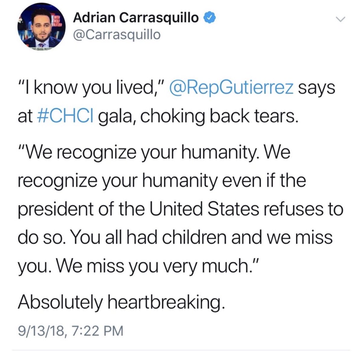 Carrasquillo's tweet photo. This is what the ICE killing of Lorenzo Salgado Araujo reminds me of.

@RepGutierrez, 8 years ago, speaking from his heart of those lost in Puerto Rico due to Hurricane Maria when Trump wanted to keep the death toll down.

I know you lived, Lorenzo. https://t.co/hs2SLZLcuL